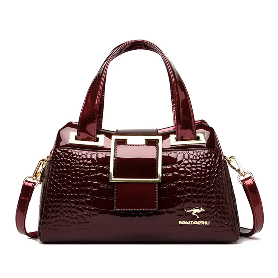 Designer Large Capacity Tote Bag Luxury Leather Mother Bag Shoulder Messenger Bags for Women 2021 Crocodile Pattern Boston Bags