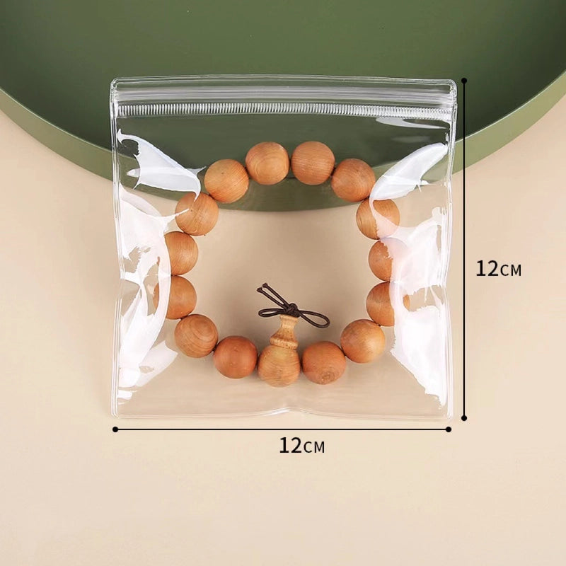 100 PCS/Package PVC Basic Minimalist Daily Square Jewelry Packaging Bags