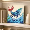 DIY Pre-Framed Whale Button Art Canvas Kit