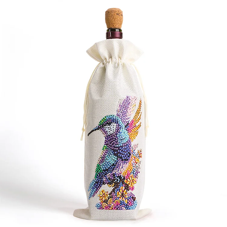 DIY Diamond Painting Wine Bags Diamond Art Liquor Bottle Covers (Hummingbird) gbfke