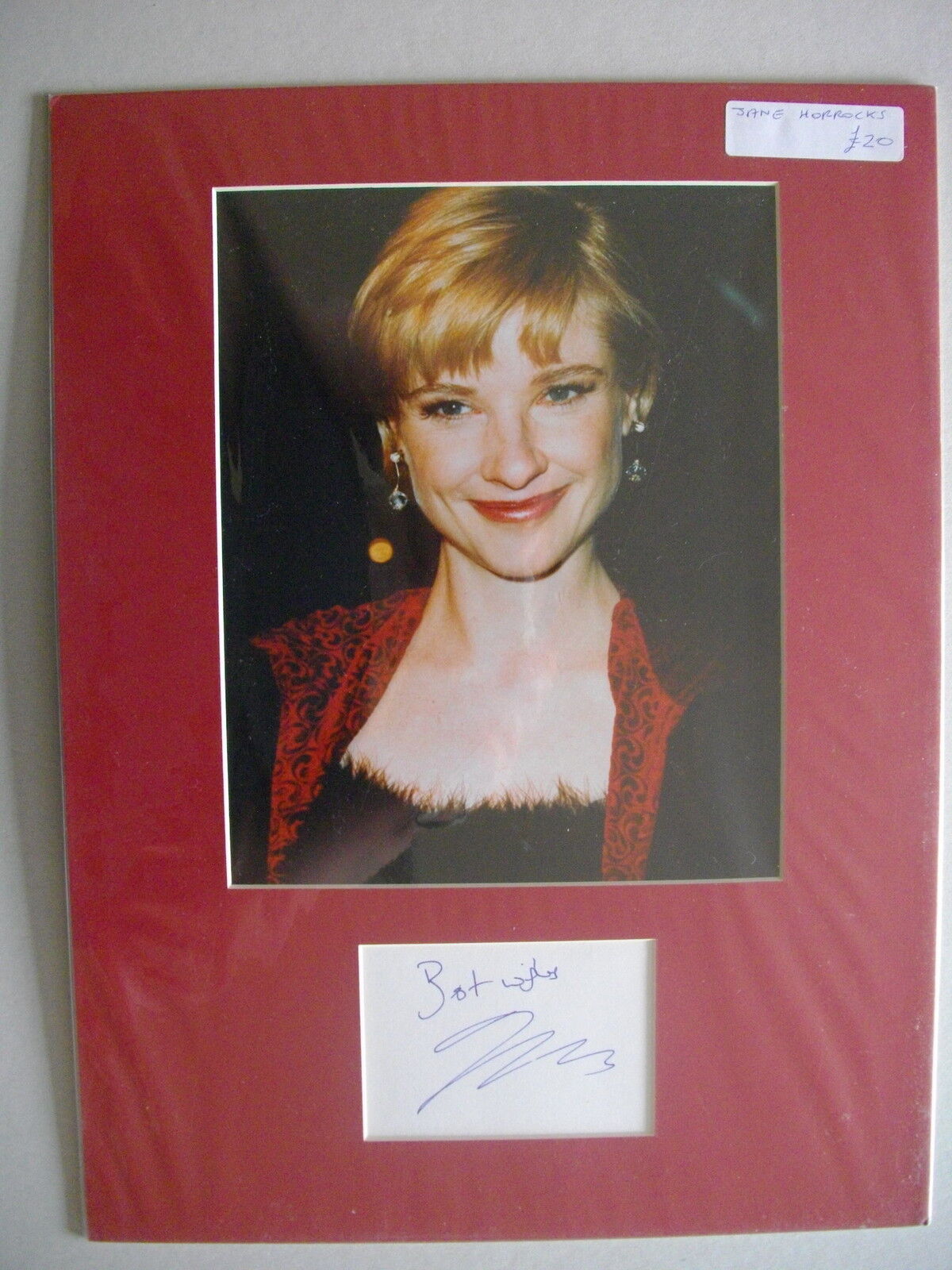 JANE HORROCKS AUTOGRAPHED MOUNT