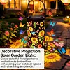 Colorful Sunflower Glow Solar Light LED Outdoor Solar Powered Hanging Garden Lantern IP65 Waterproof Sunflowers Projection Decor Lamp for Terrace/Porch/Lawn/Path