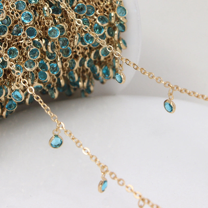 1 Piece 1m Copper Solid Color Chain