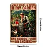 Farm Chicken I Just Want To Work In My Garden - Metal Tin Signs(8*12Inch/12*16Inch) - Animal