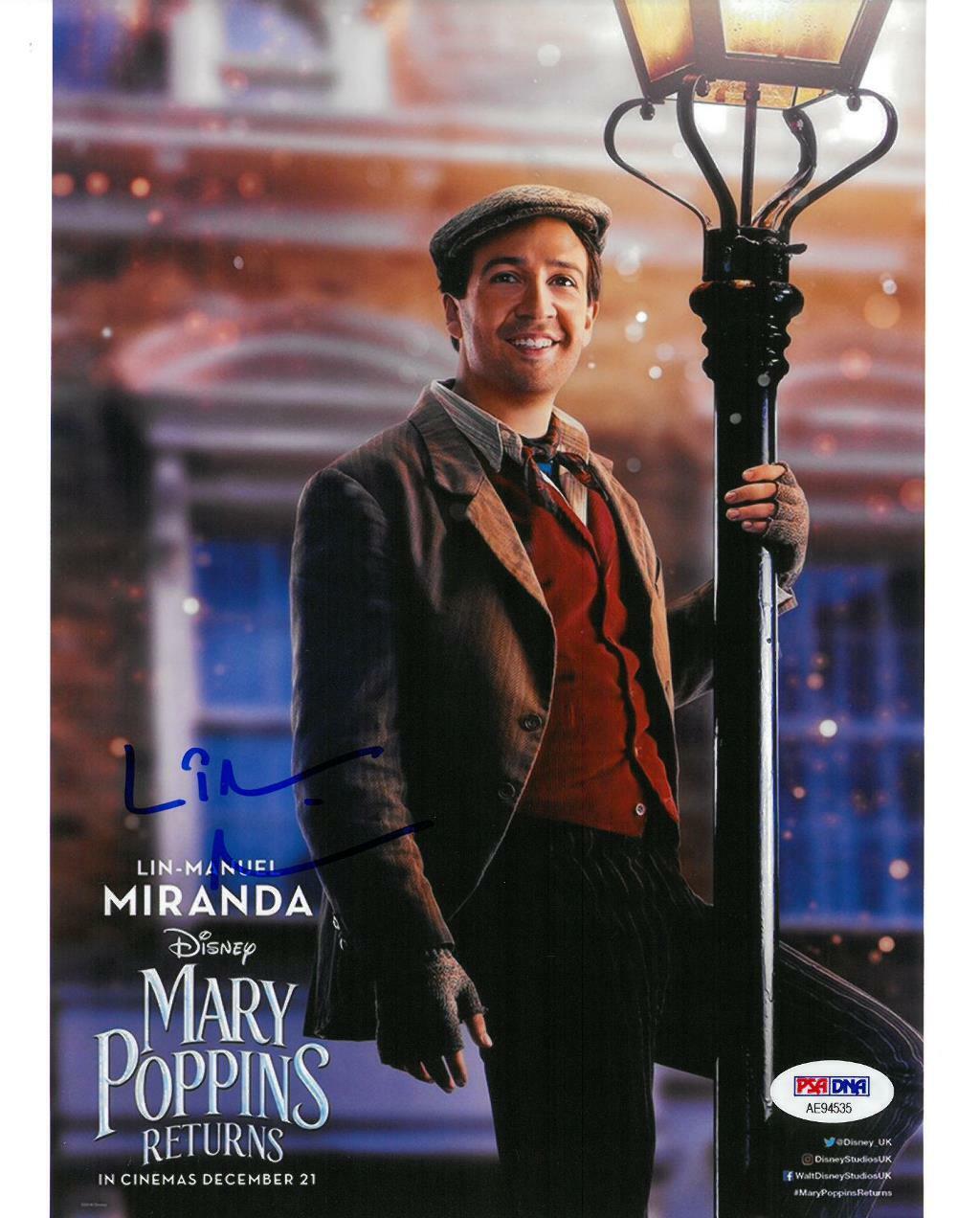 Lin Manuel Miranda Signed Mary Poppins Autographed 8x10 Photo Poster painting PSA/DNA #AE94535