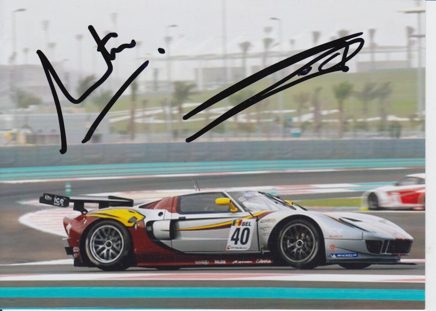 Bas Leinders and Maxime Martin Hand Signed 7x5 Photo Poster painting - FIA GT Championship 1.