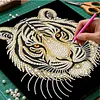 DIY Pearl Painting Tiger for Home Wall Decor with Frame(30x30cm)