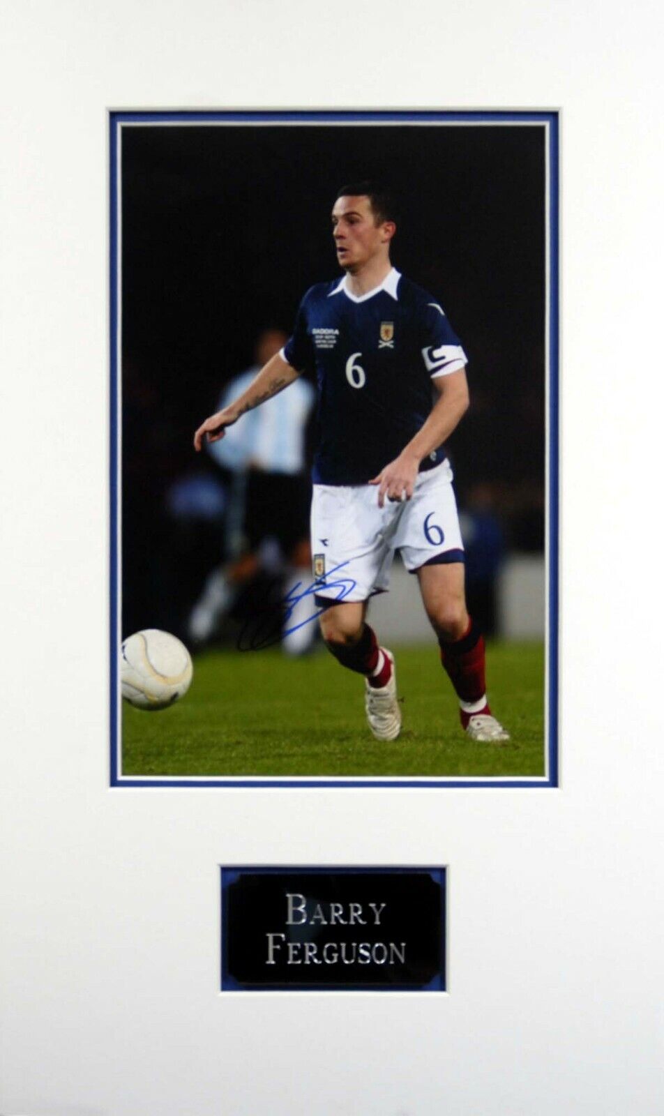 Barry FERGUSON Signed & Mounted 12x8 Photo Poster painting AFTAL COA Glasgow Rangers