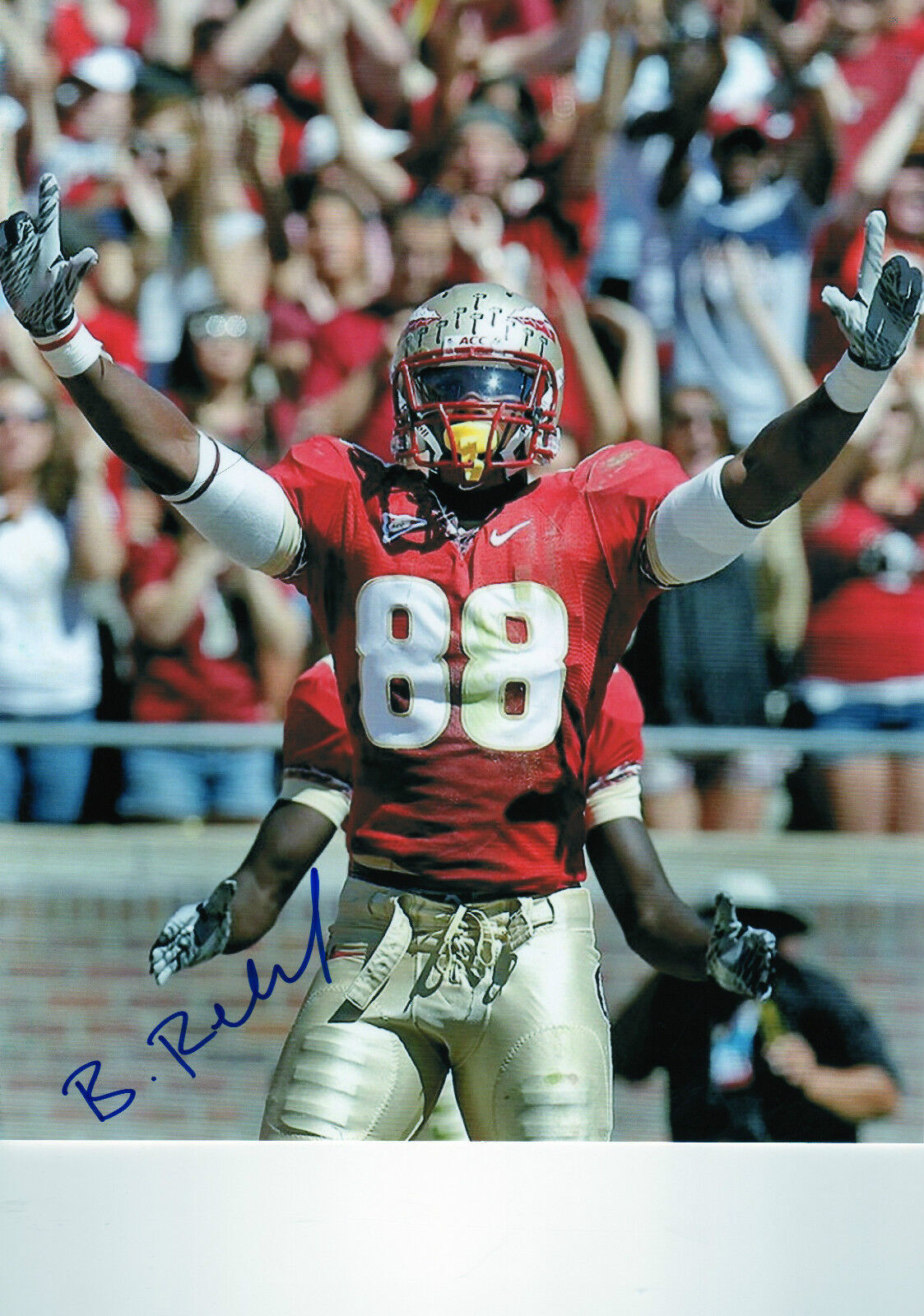 Beau Reliford auto signed 8x10 autographed football Photo Poster painting Florida State Redskins