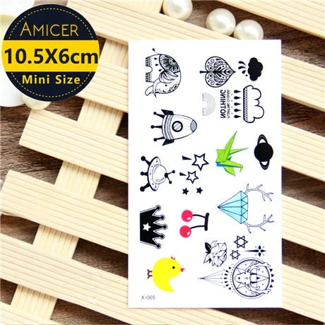 Waterproof Temporary 3d Tattoos sticker on body art color tattoo Cat fake glitter tattoo flash women tattoo for girl