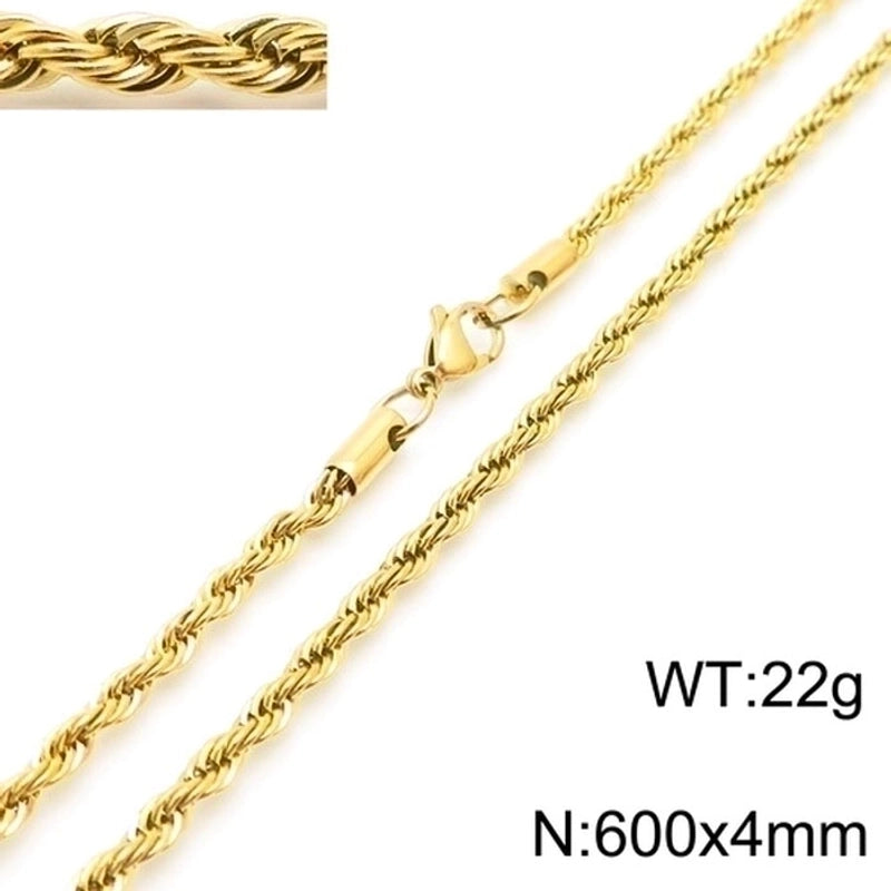 Casual Minimalist Solid Color 304 Stainless Steel 18K Gold Plated Plating Stainless Steel Necklaces