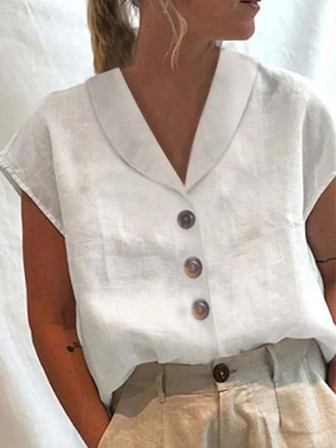 Women's Elegant Button Down Collar Shirt