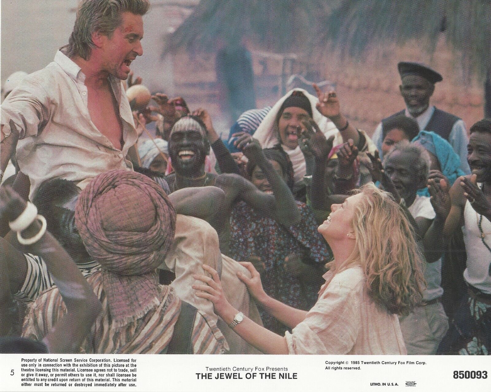 The Jewel Of Nile Original 8x10 Lobby Card Poster Photo Poster painting 1985 #5 Michael Douglas