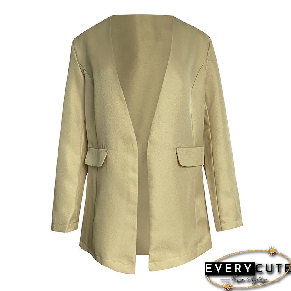 Khaki Slim Fit Lightweight Blazer