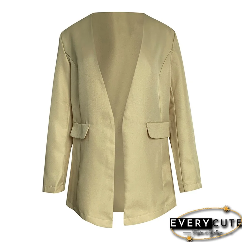 Khaki Slim Fit Lightweight Blazer