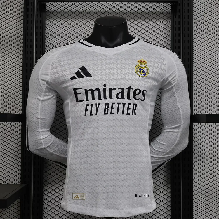 2024/25 Real Madrid Home Long Sleeve Shirt - Player Version