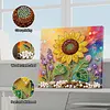 (25x25cm)DIY Pearl Painting Sunflower Framed Handmade Pearl Material Art Kit Living Room Decor