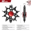 23 in 1 EDC Fingertip Gyroscope Multi-Function Snowflake Wrench Household Repair Tool Rotating Plum Blossom Cross Decompression Toy