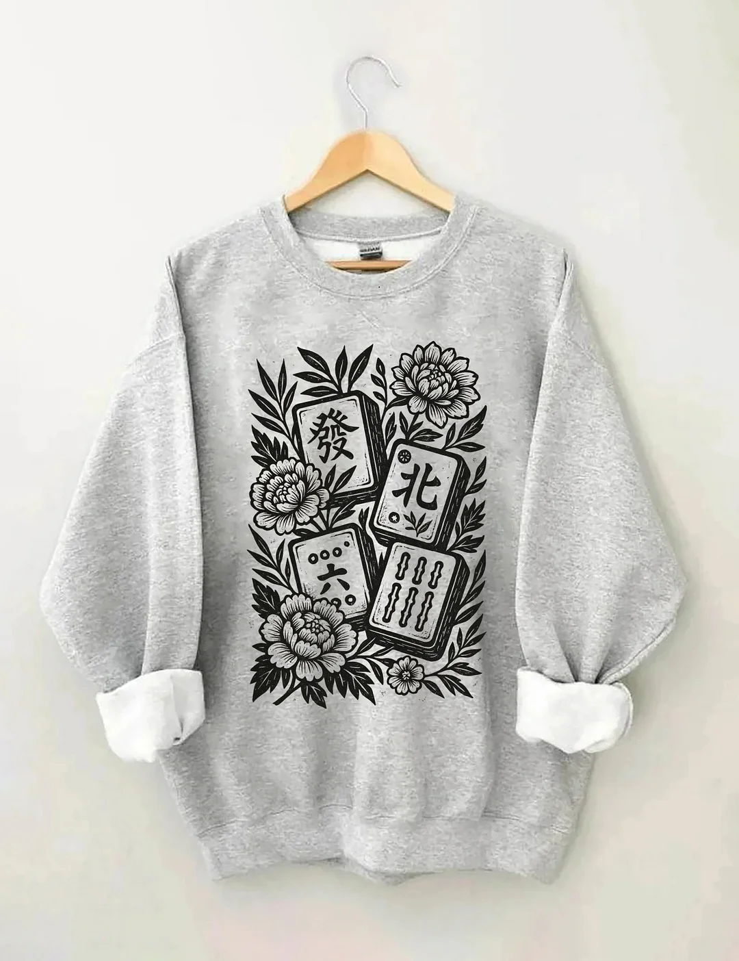 Mahjong Floral Game Night Sweatshirt
