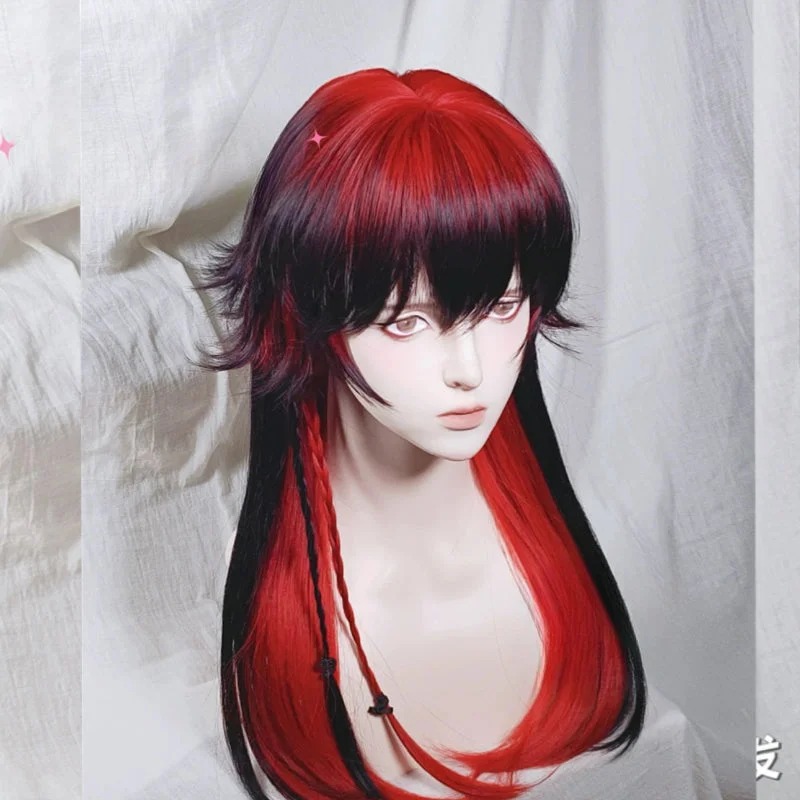 Red Moon Black Red Wig ON1279