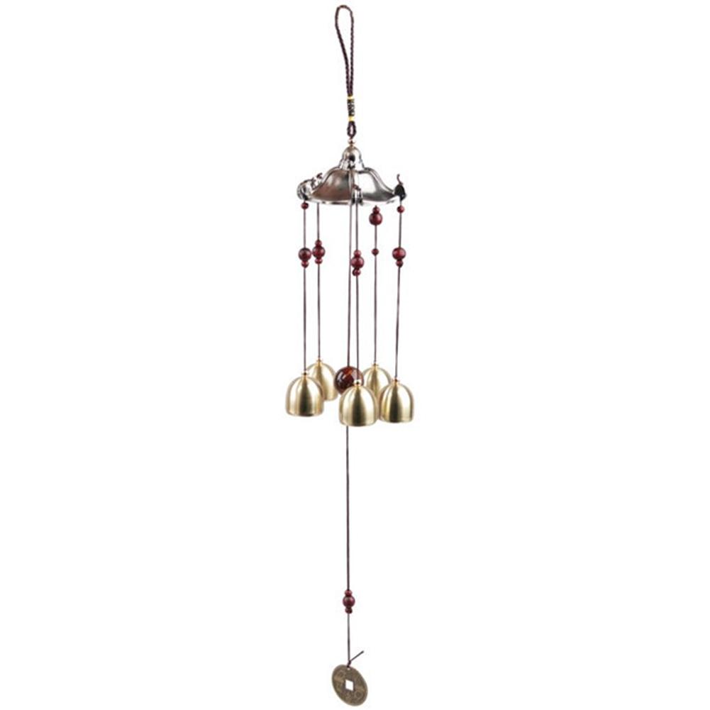 

Outdoor Living Yard Garden 5 Bells Copper Decor Wind Chimes, 501 Original