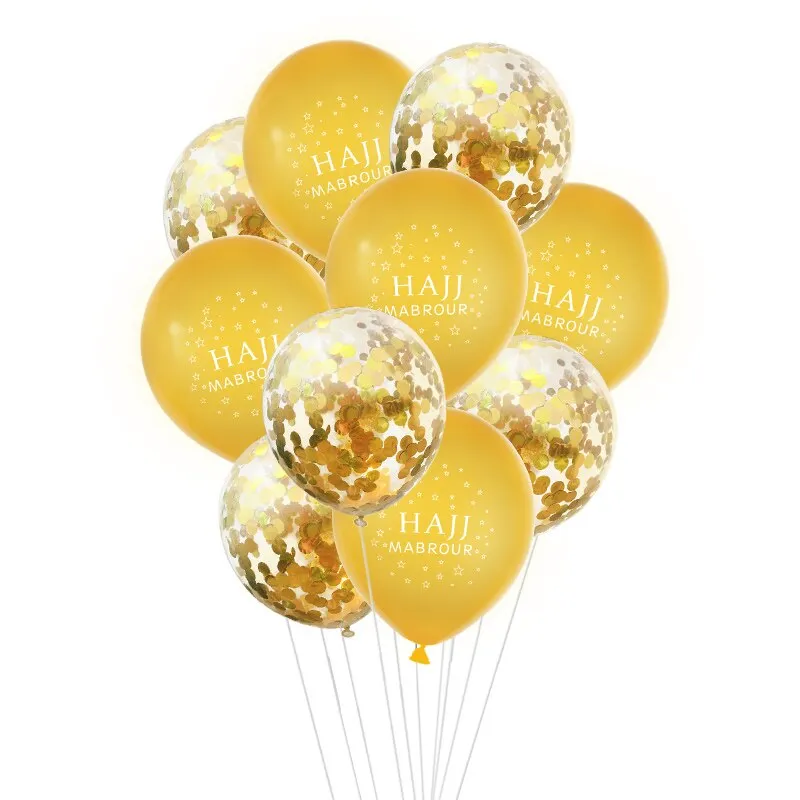 1Set EID MUBARAK Balloons Gold Silver Helium Confetti Ballon For Muslim EID Air Ball Ramadan Festival Party Decoration Supplies