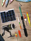 Sea Fishing Rod Set Telescopic Fishing Rod Pole with Reel Hook Soft Tube Float