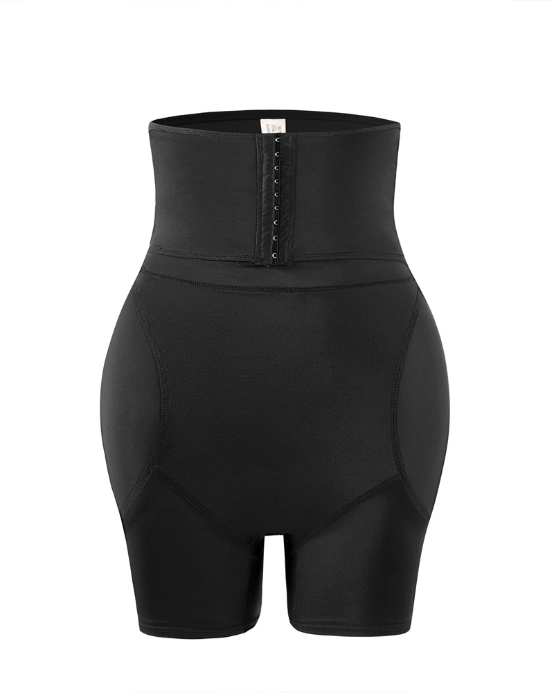High-Waisted Waist-Cinching Tummy-Controlling Padded Hip-Enhancing Shorts