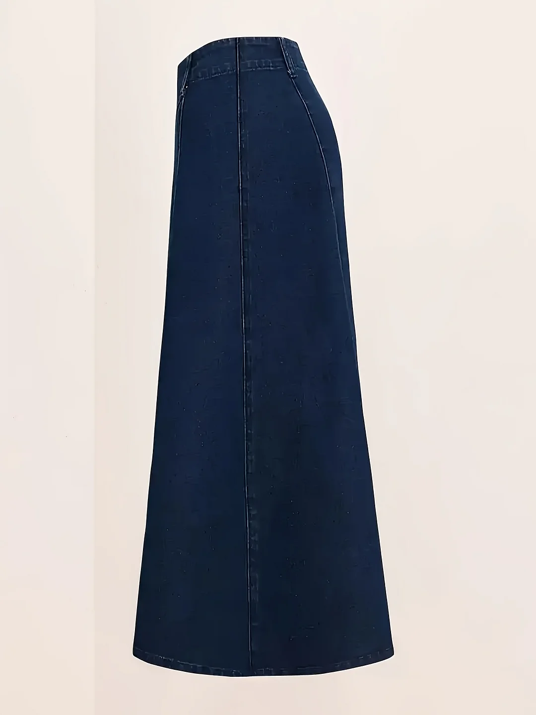 Women's High-Waisted Skinny Denim Skirt - Machine Washable Non-See-Through Long Pants-Like Fit, Belt-Friendly Waist For Casual & Formal Outfits - All-Season Everyday Special Occasion Skirt, Jeans Skirt, Smooth Texture Finish, Versatile Wardrobe, Retro | IFYHOME