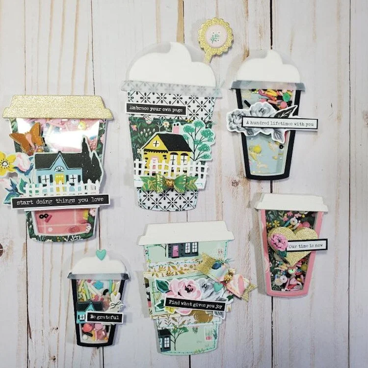 KSCRAFT Layering Coffee Cup Shakers Metal Cutting Dies Stencils for DIY Scrapbooking Decorative Embossing DIY Paper Cards