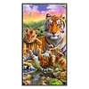 (Big Size) Parent-Child Tiger - 11CT Stamped Cross Stitch 40*70cm/15.75*27.56in