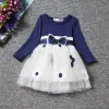 Baby Girl Dress Wearing Bow Flower Autumn Princess Dress