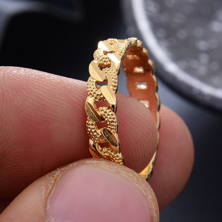Arabic Dubai Gold Color Rings For Women Summer Cooper Ethiopian African Gold Color Ring