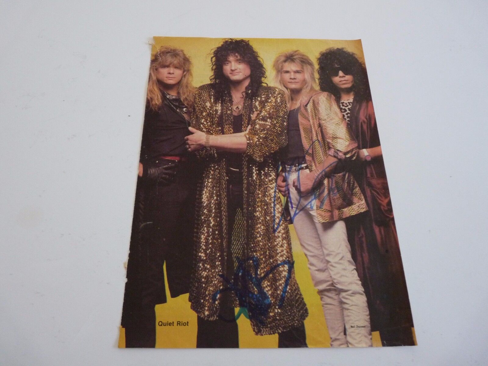 Quiet Riot Kevin DuBrow & Carlos Cavazo Signed Autographed Magazine Page Photo Poster painting 2