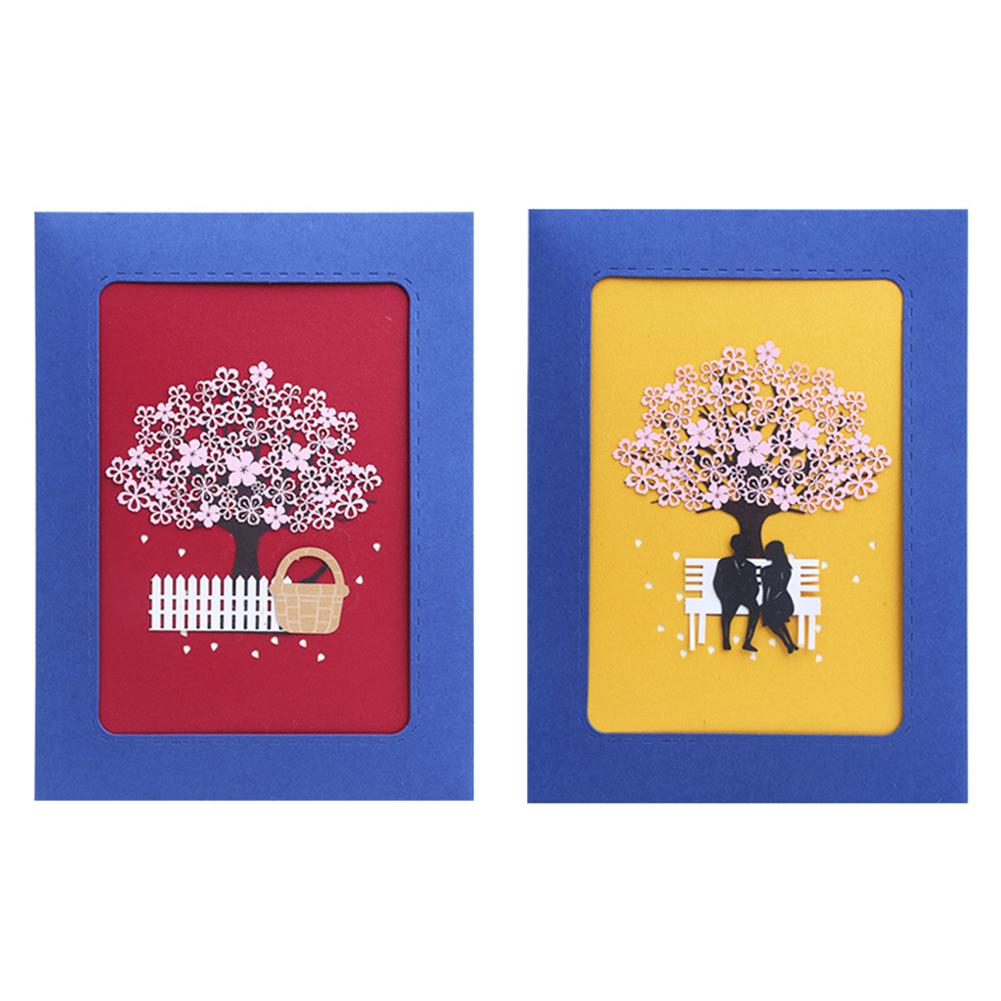 

3D Pop Up Cards Romantic Cherry Blossoms Valentine Greeting Card Postcard, Red, 501 Original