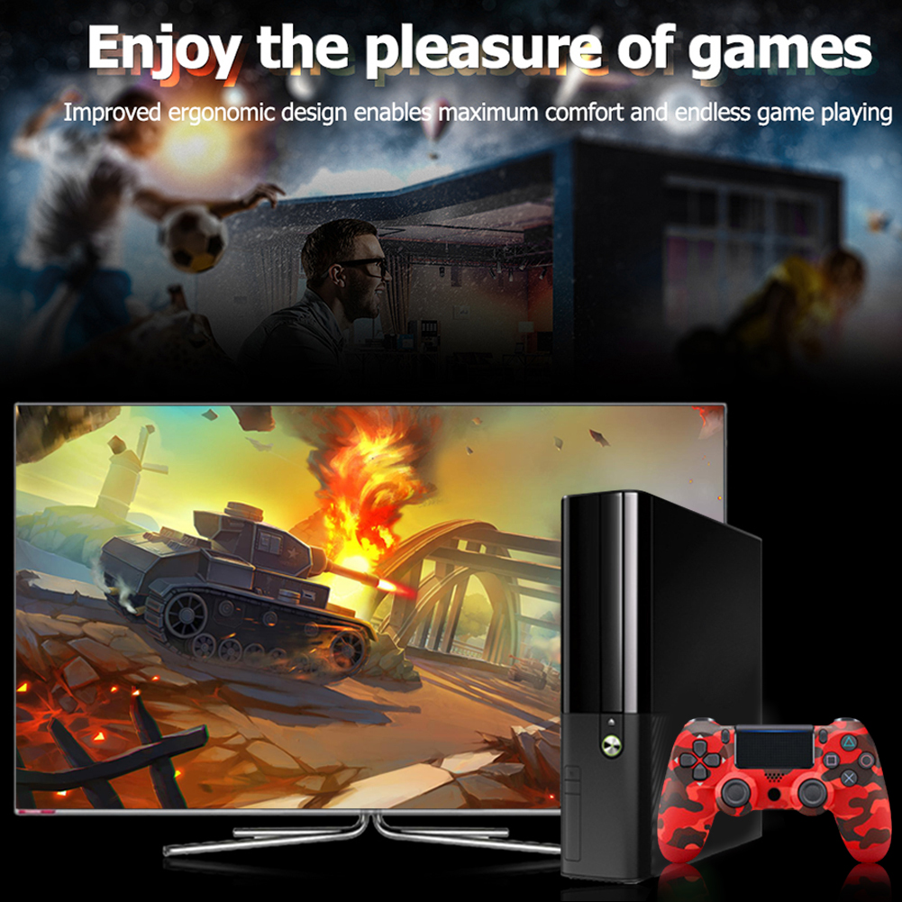 

Wireless Gamepad Bluetooth Controller for PS4 LED Vibration Camo Joystick, 501 Original