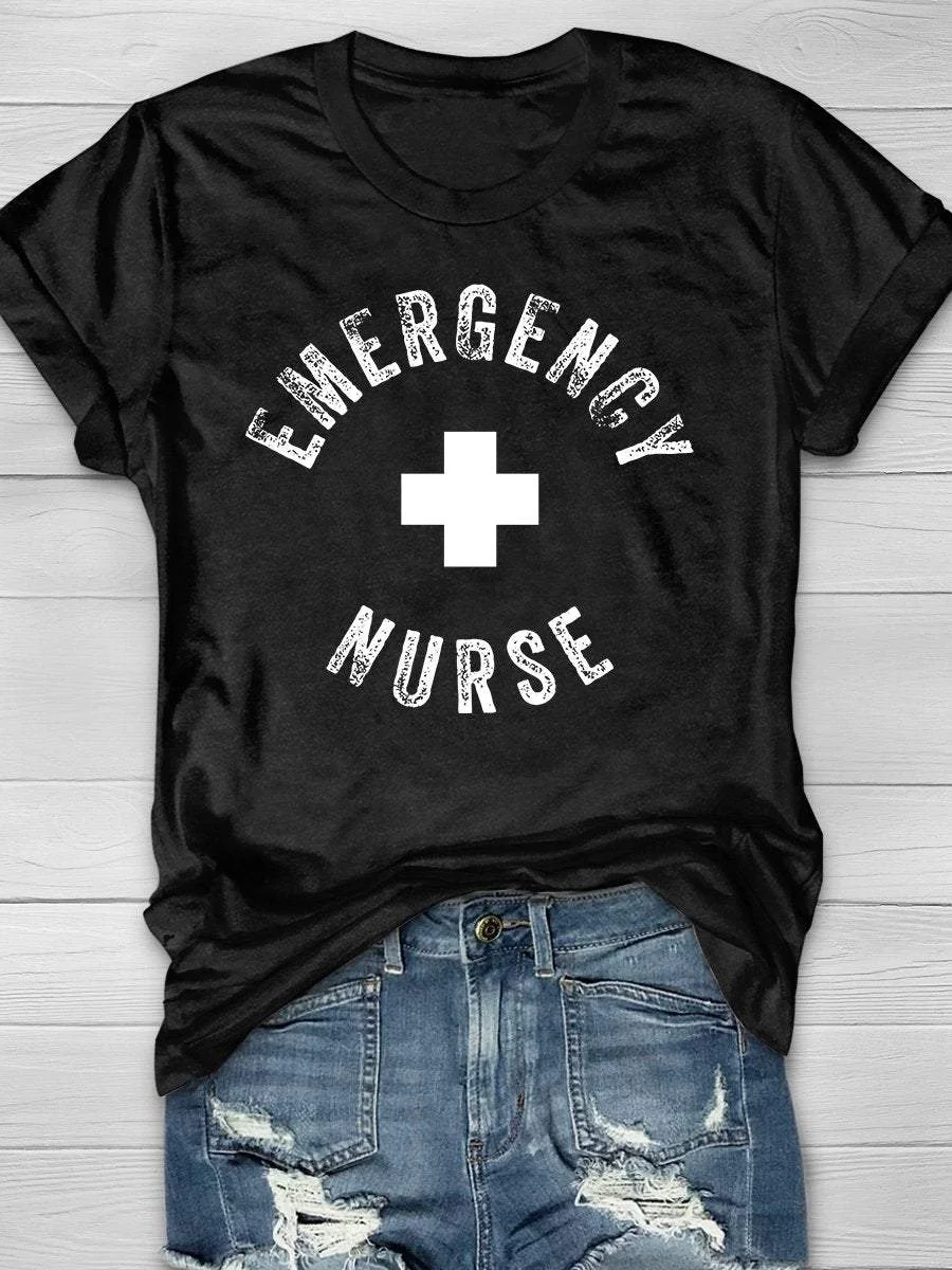 Emergency Room Nurse Print Short Sleeve T-shirt