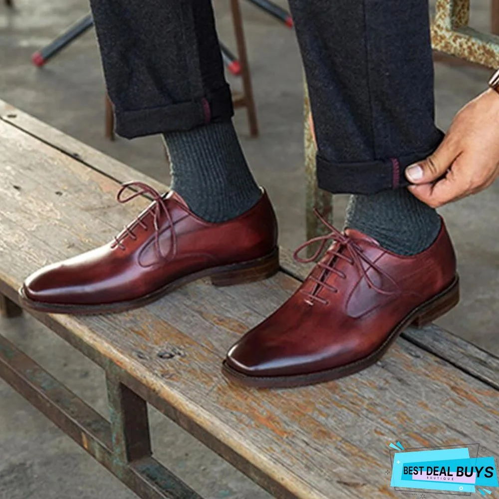 Men's Business Casual Oxford Leather Shoes