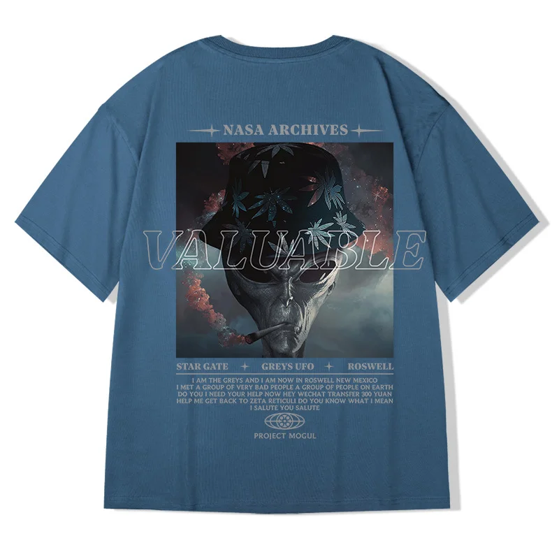 Anime Printed Retro Cotton Streetwear Hip Hop T-shirts-VESSFUL