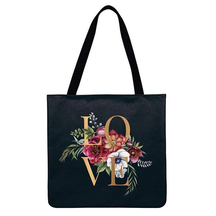 Elegant Flower - Linen Tote Bag
