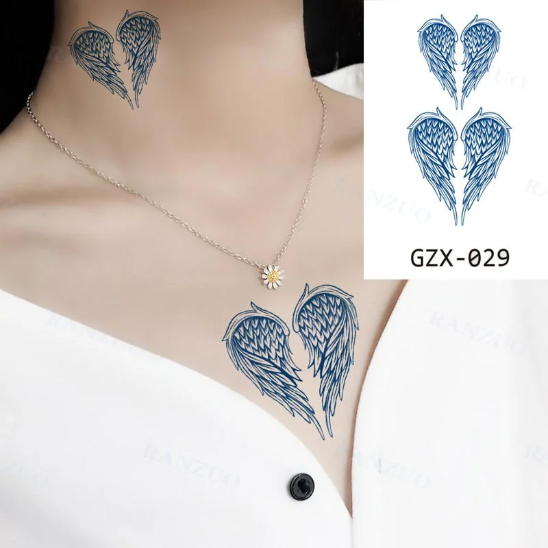 Waterproof Temporary Tattoos Stickers Temporary Tattoo for Women Men Fashion Art Tatoo Sticker Chest Stickers Neck Tattoo Fake