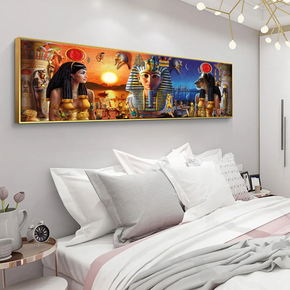 Diamond Painting - Full Round Drill - Egyptian Pharaoh Empres(90*30cm)