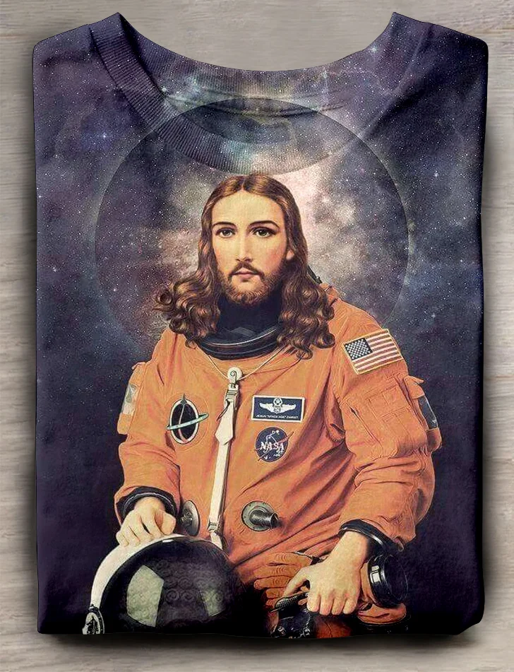Eagerlys Space Jesus T-shirt Eagerlys