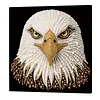 Peinture en perle DIY d&rsquo;aigle avec cadre en bois 30x30 cm art en toile de perles