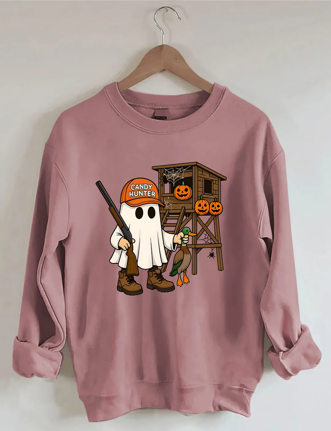 Candy Hunter Ghost with Duck Sweatshirt