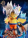 Ultra Instinct Son Goku Cosplay Pikachu - Pokemon Dragon Ball Resin Statue - MIRO Studios