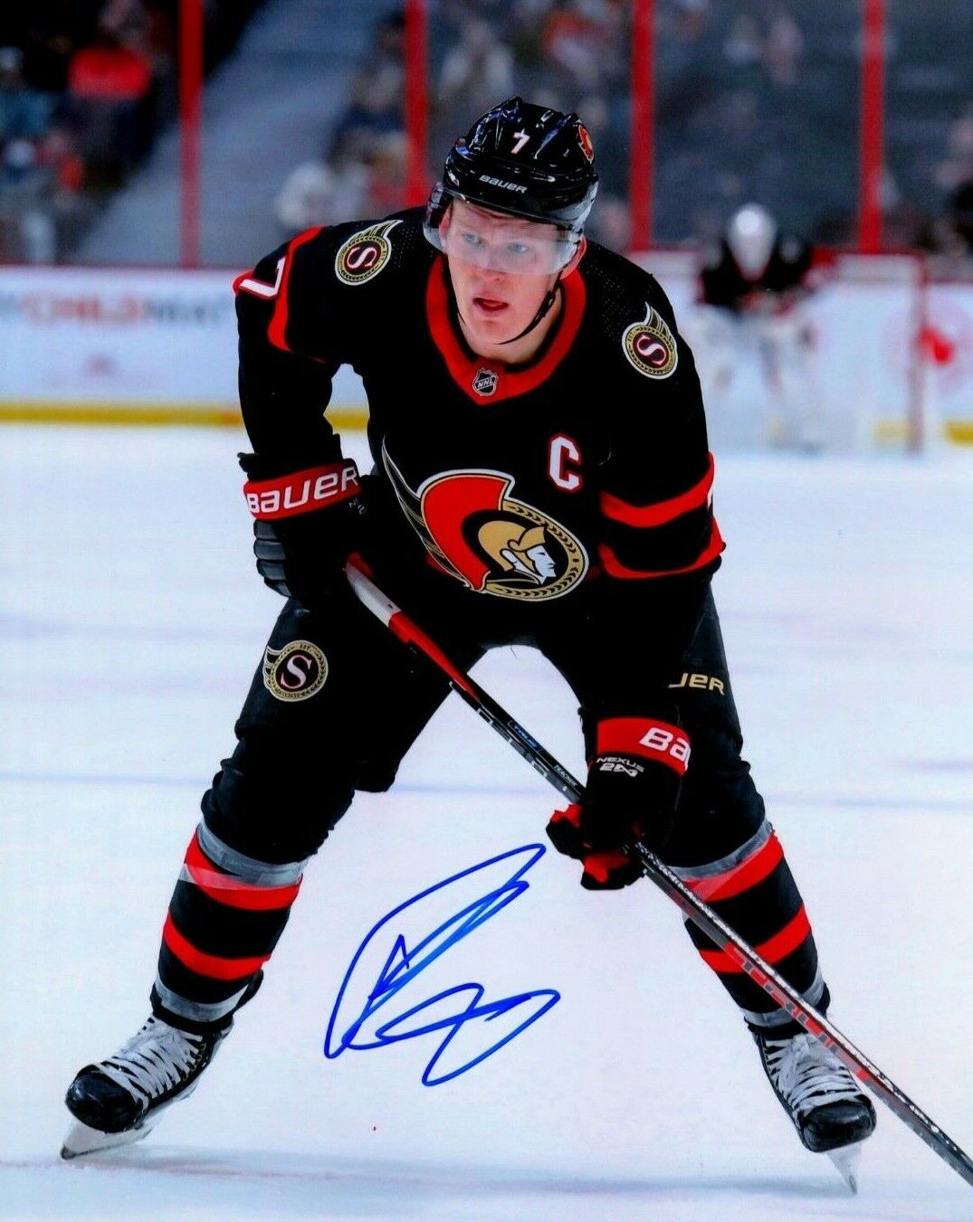 BRADY TKACHUK autographed SIGNED OTTAWA SENATORS 8X10 Photo Poster painting w/ C