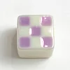100PCS Lovely Flashing Painting Square Plaid Dice DIY Beads