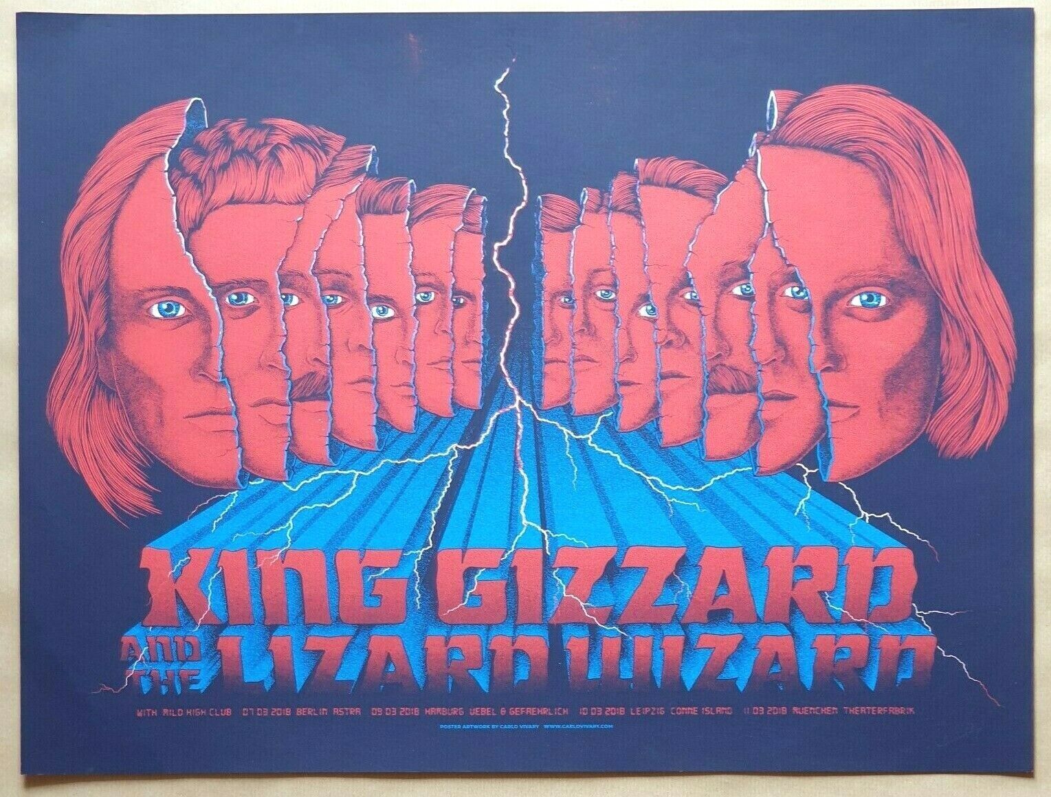 KING GIZZARD & THE LIZARD WIZARD - GERMAN TOUR 2018 Official Poster RARE /132