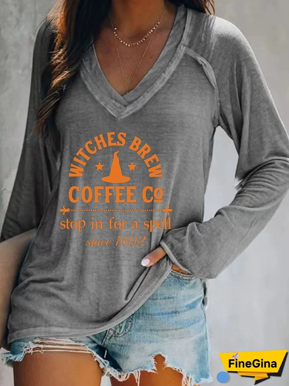 Women's Witches Brew Print Long Sleeve T-Shirt
